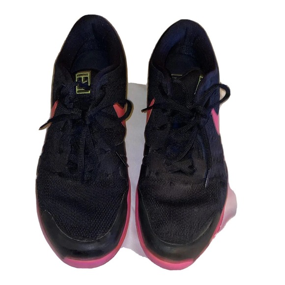 Nike Zoom Vapor RF Roger Federer‎ FlyKnit Sneakers Men Size 10 Black Blast-Volt - Picture 1 of 9